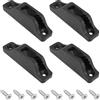 LT Easiyl 4 Pezzi Morsetto per Corda in Nylon per Kayak Accessori per Morsetto per Corda 86x20 Mm con Viti Adatto per Barche da Yacht con Cavi da 3-6 Mm Nero