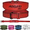 HUSTLERS ONLY Cintura per sollevamento pesi per uomini e donne, 7 mm di spessore, cintura da palestra in pelle imbottita da 10,2 cm, cintura regolabile per powerlifting, bodybuilding, stacco da terra