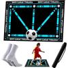 BoloShine Tappetino da Allenamento per Calcio, 90x60cm Tappetino da Calcio Antiscivolo per Bambini/Adulti, Migliorare il Trattamento Della Palla e il Dribbling, Regali per Gli Appassionati e Bambino (Blu)