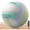 Vaileal Palline da pallavolo formato ufficiale 5: beach volley con gonfiatore, morbide palline da pallavolo in PU per interni ed esterni, gioco di sabbia, pallavolo per adolescenti, adulti, principianti