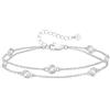 LOUISA SECRET Bracciale Donna,Festa della Mamma Argento 925 Zirconi Oro Bracciali Regolabili Compleanno Regalo di San Valentino per Lei