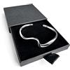 Suli Bijoux Bracciale rigido da donna in argento Sterling 925, regolabile, in confezione regalo