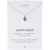 LUUK LIFESTYLE Collana in argento sterling delicata con pendente basico in cristallo solitario, pietra di zircone mese, idea regalo per donna, lei, compleanno, gioielli moderno, verde kaki e argento
