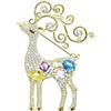 KristLand Elegante Spilla con Fiocco di Neve E Fiore per Festa di Nozze di Natale - Placcata in Platino con Zirconi E Cristallo Austriaco
