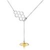 YAFEINI Collana di Gioielli con api Regali Collana con Ciondolo a Forma di Alveare e ape in Argento Sterling con Motivo Geometrico a nido D'ape Bumble Bee (Collana di api)