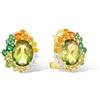 Santuzza - Orecchini pendenti in argento Sterling 925 con gemme per donne, Argento sterling Smalto Zirconia cubica