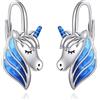 YAFEINI Orecchini a cerchio da donna a forma di orso polare, Axolotl, pinguino, volpe, gatto, maiale, koala, in argento Sterling, idea regalo per donne, 1, Argento sterling, Nessuna pietra preziosa