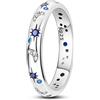 Hapour 925 Sterling Silver Anello per Donna, Eternity Splendidi Anelli Impilabili Anelli per Donna come Regalo Anello