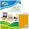 TICO Etichetta adesiva LP4F arancio fluo 70fg A4 47,5x25,5mm (44et/fg) Tico LP4FA-4725