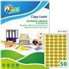 TICO Etichetta adesiva GL4 ovale oro satinata 100fg A4 36x27mm (50et/fg) Tico GL4-3627