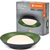 LEDVANCE Plafoniera LED Orbis Plate, nero-verde, 19W, 1000lm, 3000K, 310mm, 830 bianco caldo amichevole, dimmerabile in 3 livelli tramite calcio, protezione IP20, viti di montaggio e tasselli inclusi
