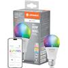 LEDVANCE Lampada LED SMART+ MATTER, smerigliata, 9W, 806lm, forma a goccia E27, luce colorata e luce bianca, compatibile con Google, Alexa, Apple, app o controllo vocale, durata fino a 20.000 ore