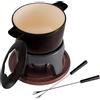 Swissmar F66708 Sierra Fonduta Set 11 pezzi, ghisa/acciaio inossidabile, nero metallizzato, 1,6 l, set di fonduta multiuso per carne, formaggio e cioccolato, in confezione regalo