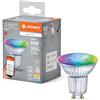 LEDVANCE Lampada LED SMART+ MATTER con riflettore attacco GU10, vetro, 4,9W, 350lm, luce colorata e luce bianca, compatibile con Google, Alexa, Apple, app o controllo vocale, durata fino a 20.000 ore