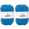 Korbond Yarn Blue - 2 x 100g Acrylic Wool - Lightweight, Hypoallergenic & Durable Double Knit Crochet Yarn Knitting Wool