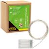 Idena 31118 - Micro catena luminosa a LED con 20 LED in bianco caldo, con funzione timer 6 ore, a batteria, lunga circa 2,2 m, per feste, Natale, decorazione, matrimonio, come luce d'atmosfera