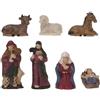 WELL HOME MOBILIARIO & DECORACIÓN Well Home Set di 7 statuette per presepe con dettagli realistici e misure assortite