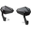FENRIR - Specchietti retrovisori laterali universali, lega di alluminio, per manubri da 22 mm, per moto café racer, supersportive, naked, street bike, cruiser, minimoto e scooter con attacco M8/M6