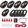 YUANGU 5Pcs Luce di posizione per tetto,9 LED Luci di posizione per cabina Ambra LED Lenti affumicate 12V 24V Luce di posizione per tetto Kit per D/odge Ram F/ord Pickup SUV camion 4x4