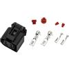 A ABSOPRO Connettore Spina Elettrica a 4 Pin per Pompa dell'Acqua No.10098866 Serie 3.5/6.3mm Femmina Terminale per BMW Pierburg CWA400 Plastica in Rame Latta Placcato Nero 1 Set