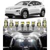 BMT xms 8pz Kit di Luci LED per Interni per HYUNDAI Bayon/Kona Kona N 2017 2018 2019 2020 2021 2022 2023 2024 +, Lampadine LED per Interni Auto e Camion 6000K Bianco Luminoso