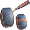 HIBEYO Custodia intelligente per chiave dell'auto, adatta per motore leapmotor T03 S01 C11 C01, in pelle, custodia per chiavi, con telecomando, accessorio per auto, colore: blu