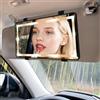 Feisate Specchio trucco con luci per auto led, Ricaricabile tre modalità di Illuminazione, Nero
