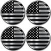 Biomar Labs® 4 x 60mm 3D Cupola Auto Centro Cerchi Hub USA Stati Uniti Americano Stella Bandiera Nazionale Argento Nero Adesivi Decalcomanie Per Tappi A 9660