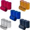 QitinDasen 20Pcs Premium Tappi Stelo Valvola Pneumatici, Zigrinato Pneumatico Valvole Tappo Antipolvere, Cappucci Antipolvere di Valvola Schrader Universali con Guarnizione (5 Colori)