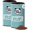 GREEN PANDA© Cacao amaro in polvere puro bio | Cacao magro estratto a bassa temperatura | cacao crudo in polvere per cioccolata calda, frullati, dessert, da forno o in muesli | 2 x 125 g