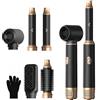 UMIGA Spazzola Phon Capelli Ad Aria Calda 5 in 1 Air Styler Spazzola Asciugacapelli Modellatori Capelli ad Aria Calda per Capelli Ricci Volumizzante Lisciante Strumenti per Capelli Hairstyler, Nero