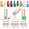 Shining She Base e Top Coat Semipermanente & Blooming Gel, TPO-Free HEMA-Free Smalti per Unghie in Gel UV LED Base Semipermanente Unghie per Principianti Manicure DIY in casa, 3x15ML
