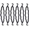 VASANA 6Pcs Nero Plastica Bun Maker Bigodino Shaper Doppio Gancio Styling Dei Capelli Storto Forcine Twist Intrecciatura Strumento Coda di Cavallo Rotolo Panino Treccia Bud Clip Per Capelli