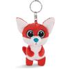 NICI Portachiavi Glubschis Volpe Jayson Glubschis 9 cm, con Grandi Occhi Glitterati, Peluche con Portachiavi