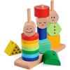 Eichhorn Gioco a Incastro, 18 Pezzi, Colori allegri e Forme da attaccare al bilanciere, promuove la creatività e la coordinazione, in Legno di faggio, colorato, a Partire da 1 Anno