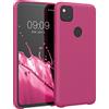 kwmobile Cover per Google Pixel 4a Custodia - Back Case per Smartphone in Silicone TPU - Protezione Gommata - rosa lampone