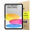 Bigqin 3 Pezzi Pellicola Protettiva Compatibile Con Apple Ipad 11 (A16) 2025 / Ipad 10 2022 10.9 Inch, Ultra-Thin And High-Transparency Soft Film, Pellicola Schermo Protezione Scratch Resistente