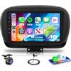 VECHTEL 8 CORE 6G+128G Autoradio Android 15 per FIAT 500X 2014-2020, 9 Pollice IPS HD Schermo Tactile Stereo Auto co Carplay Android Auto senza Fili DSP GPS Wi-Fi USB Bluetooth 5.0 FM RDS Retrocamera
