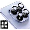 Xunzii Pellicola Fotocamera per Xiaomi Redmi Note 15 Pro/15 Pro Plus/Poco M8 Pro 5G - [Nero], Durezza 9H Anti-Graffio Vetro Temperato Camera Protezione Lente, HD Senza Bolle Lente Protettiva Film