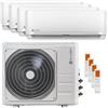 Clivet Condizionatore Clivet Essential 2 quadri split 12000+12000+12000+12000 BTU inverter A++ unità esterna 10,5 kW MU2-Y105M-IL3-XY35M-4