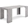 Skraut Home | Consolle allungabile | Tavolo consolle allungabile | 180 | Per 8 persone | Tavolo da pranzo | Stile moderno | Cemento