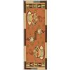 Ottomanson Passatoia per cucina, motivo tazze di caffè, con fondo in gomma, collezione Sara, 50 cm x 150 cm, colore: Arancione scuro