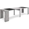 Skraut Home | Consolle allungabile | Tavolo consolle allungabile | 300 | Per 14 persone | Tavolo da pranzo | Stile moderno | Cemento