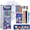 CERDÁ LIFE'S LITTLE MOMENTS Set di cancelleria ispirato a Sonic Prime - Colore blu - 11 x 24 x 9,5 cm - Include tutto ciò che serve per colorare - Prodotto originale disegnato in Spagna