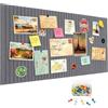 Piashow Bacheca in feltro grande autoadesiva, 60 x 40 cm, grande lavagna in sughero personalizzata, in feltro, lavagna pieghevole con nastro adesivo, per casa, cucina, ufficio, scuola, spessore 0,9 cm