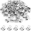 Bicoozz 50 pezzi di mollette pieghevoli in argento, 19 mm, piccole mollette di carta in metallo, mollette multiuso, mollette pieghevoli in argento per scuola, ufficio, carta per lettere, appunti, casa