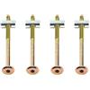 Merriway BH06806 (4 pezzi) bulloni per mobili, testa a brugola BZP con dadi a barilotto, M6 x 150 mm, confezione da 4 pezzi