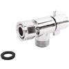 SOMATHERM FOR YOU - Rubinetto design WC 1/4 quadrato giro cromato M12 / 17 (3/8 '') - Dado Prigioniero 12/17 (3/8 '')