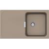 SCHOCK | Lavello Cucina Wembley D100 Linea Green Line, 1 Vasca con Gocciolatoio, Vasca Reversibile, Materiale ®Cristadur, TWILIGHT Tortora Opaco, 860x510mm