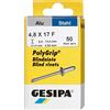 TPF Comercial TPF modulistica 0007693564817 - Mini-Pack polygrip, Alluminio, Acciaio, 4.8 x 17 mm)